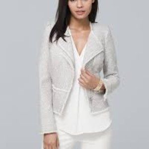 WHBM Tweed Moto Jacket